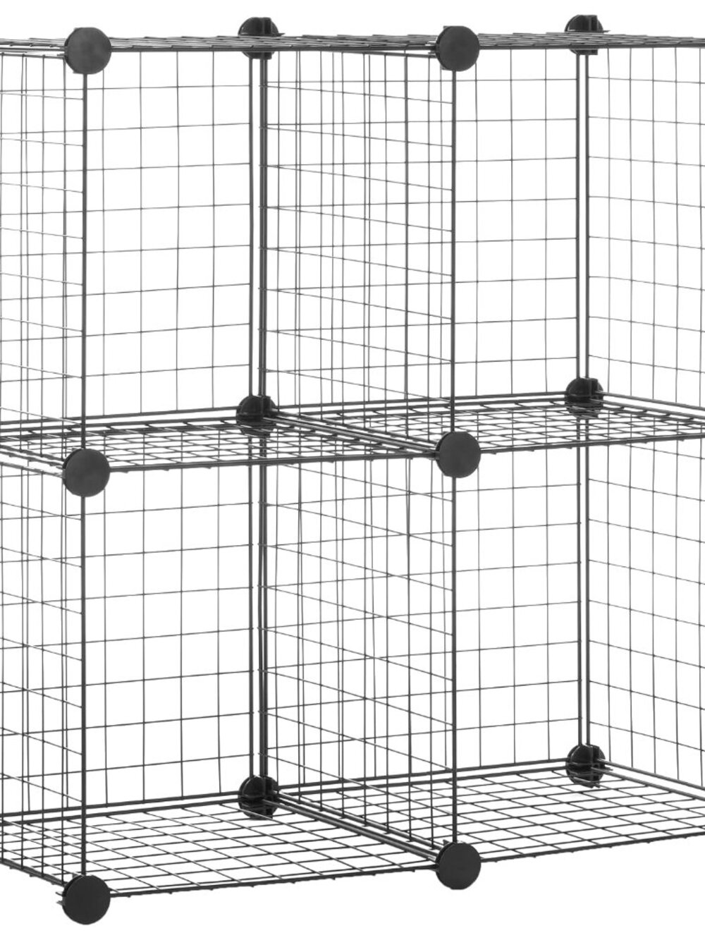 4 Cube Wire Grid Storage Organizer, Closet Organizer and Shelves, Stackable, Spa